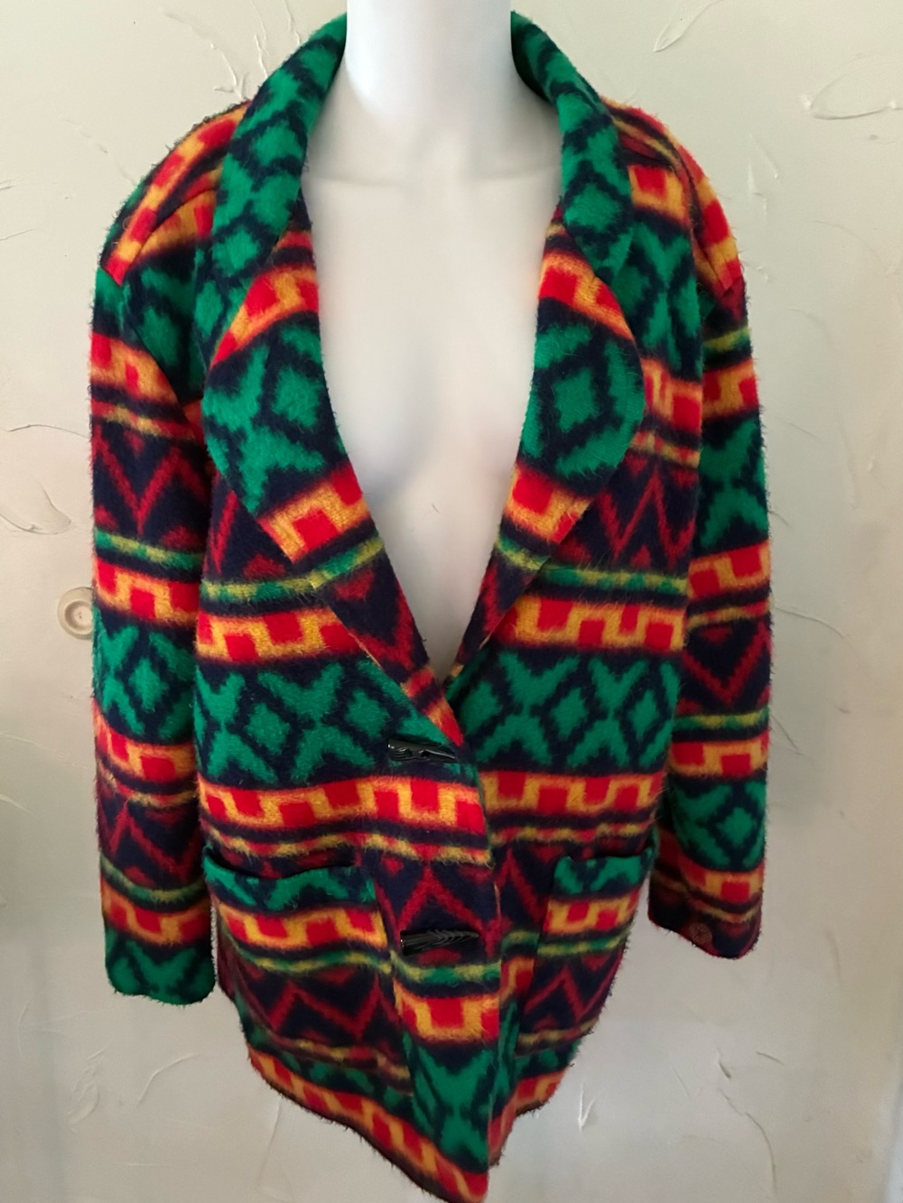 Vintage DWSF David Wayne Aztec Multicolor Blazer/Jacket SZ M